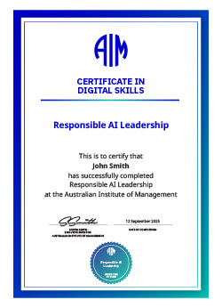 Responsible AI Leadership Digital Certificate