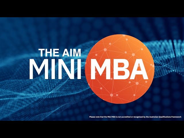 Watch Mini MBA | AIM Business School on YouTube.