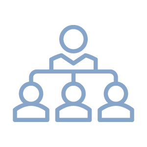 Icon representing people management and leadership