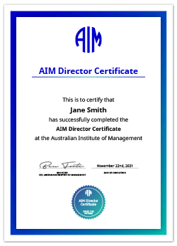 AIM Director Certificate Digital Certificate