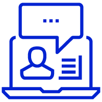 Icon representing online peer and coach support