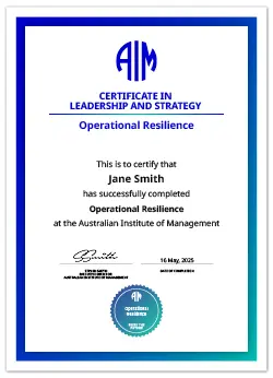 AIM Badge Operational Resilience